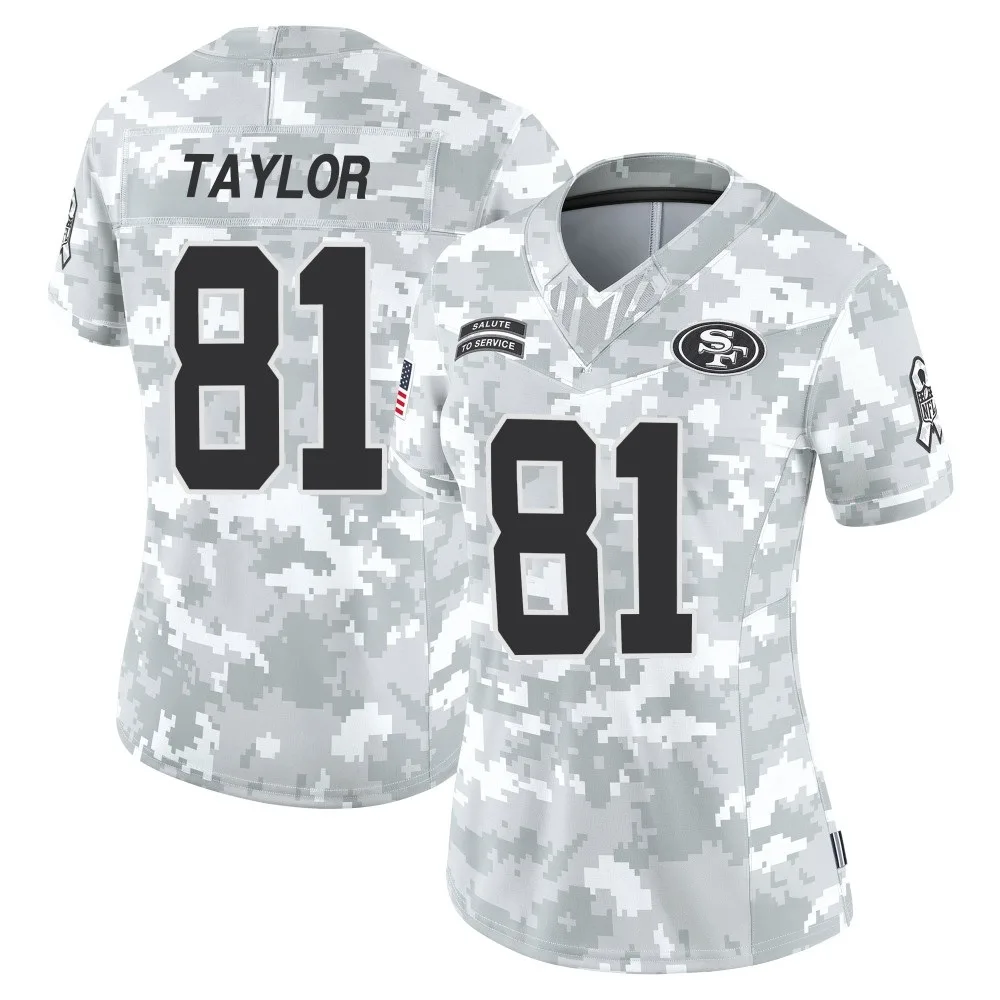 Women's San Francisco 49ers Trent Taylor Nike Francisco 2024 Salute To Service Limited Arctic Camo Jersey Women's San Francisco 49ers Trent Taylor Nike Francisco 2024 Salute To Service Limited Arctic Camo Jersey