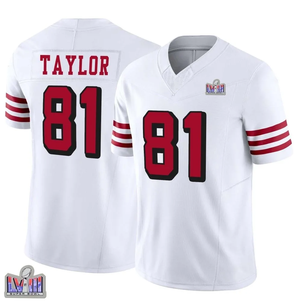 Youth San Francisco 49ers Trent Taylor Nike Alternate Vapor F.U.S.E. Super Bowl LVIII Patch Limited White Jersey Youth San Francisco 49ers Trent Taylor Nike Alternate Vapor F.U.S.E. Super Bowl LVIII Patch Limited White Jersey