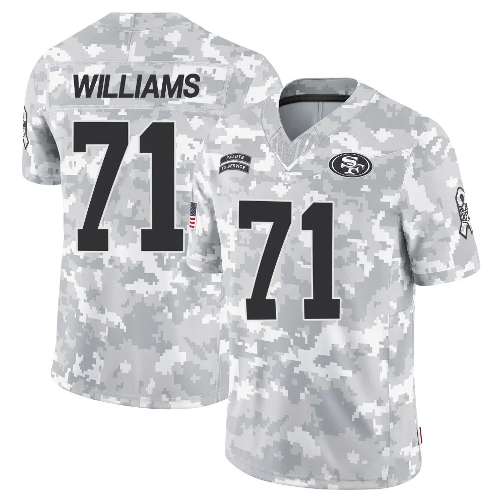 Youth San Francisco 49ers Trent Williams Nike 2024 Salute To Service Limited Arctic Camo Jersey Youth San Francisco 49ers Trent Williams Nike 2024 Salute To Service Limited Arctic Camo Jersey