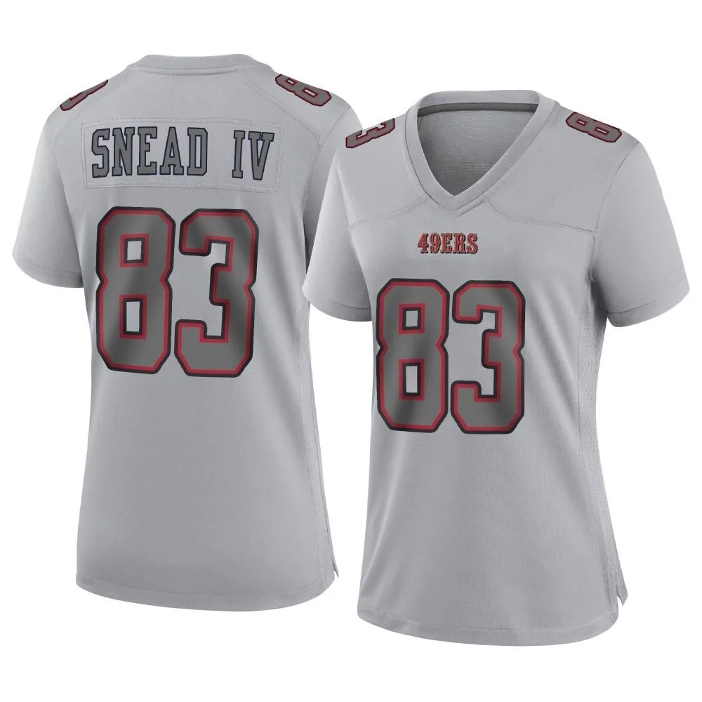 Women's San Francisco 49ers Willie Snead Iv Nike Atmosphere Fashion Game Gray Jersey Women's San Francisco 49ers Willie Snead Iv Nike Atmosphere Fashion Game Gray Jersey