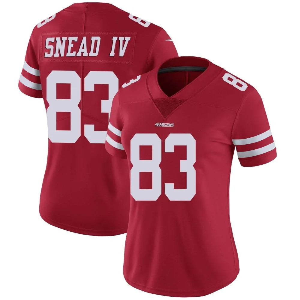 Women's San Francisco 49ers Willie Snead Iv Nike Team Color Vapor Untouchable Limited Red Jersey Women's San Francisco 49ers Willie Snead Iv Nike Team Color Vapor Untouchable Limited Red Jersey