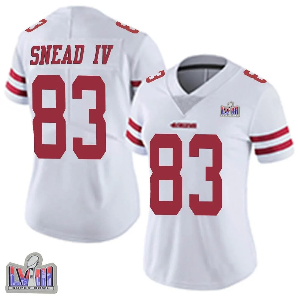 Women's San Francisco 49ers Willie Snead Iv Nike Vapor Untouchable Super Bowl LVIII Patch Limited White Jersey Women's San Francisco 49ers Willie Snead Iv Nike Vapor Untouchable Super Bowl LVIII Patch Limited White Jersey