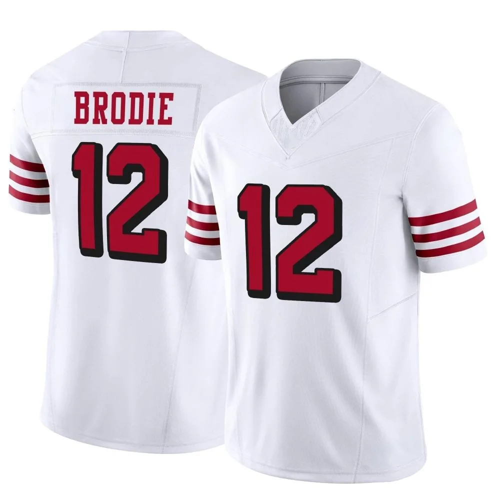 Men's San Francisco 49ers Wilson John Brodie Nike Alternate Vapor F.U.S.E. Limited White Jersey Men's San Francisco 49ers Wilson John Brodie Nike Alternate Vapor F.U.S.E. Limited White Jersey