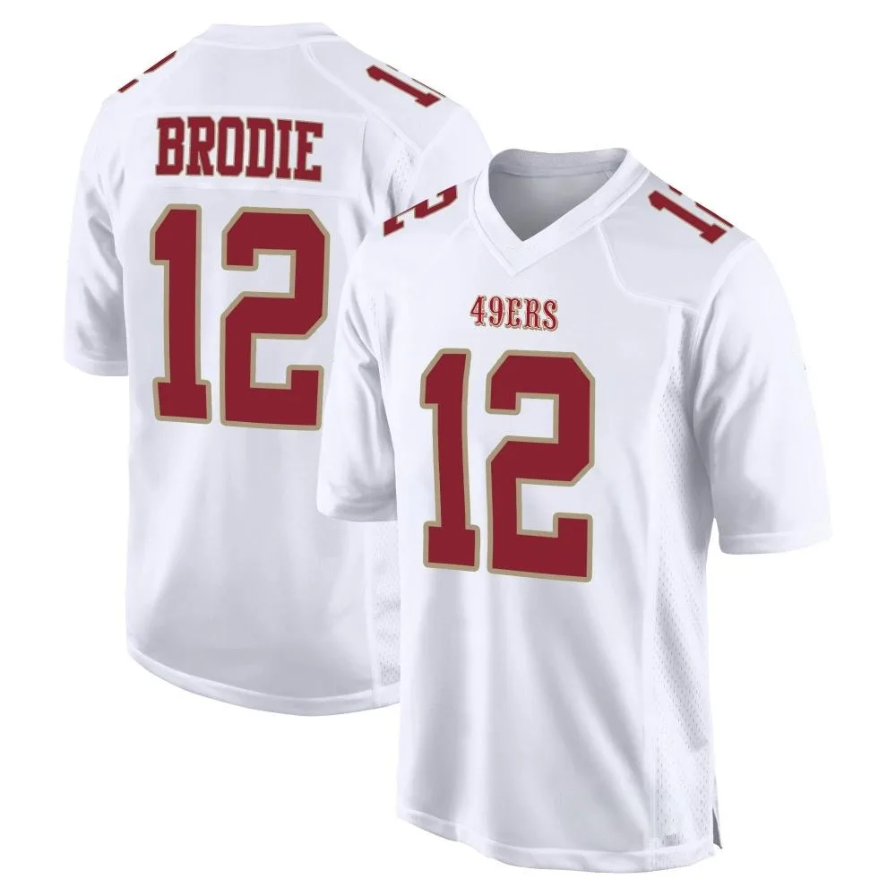 Men's San Francisco 49ers Wilson John Brodie Nike Fashion Game White Jersey Men's San Francisco 49ers Wilson John Brodie Nike Fashion Game White Jersey