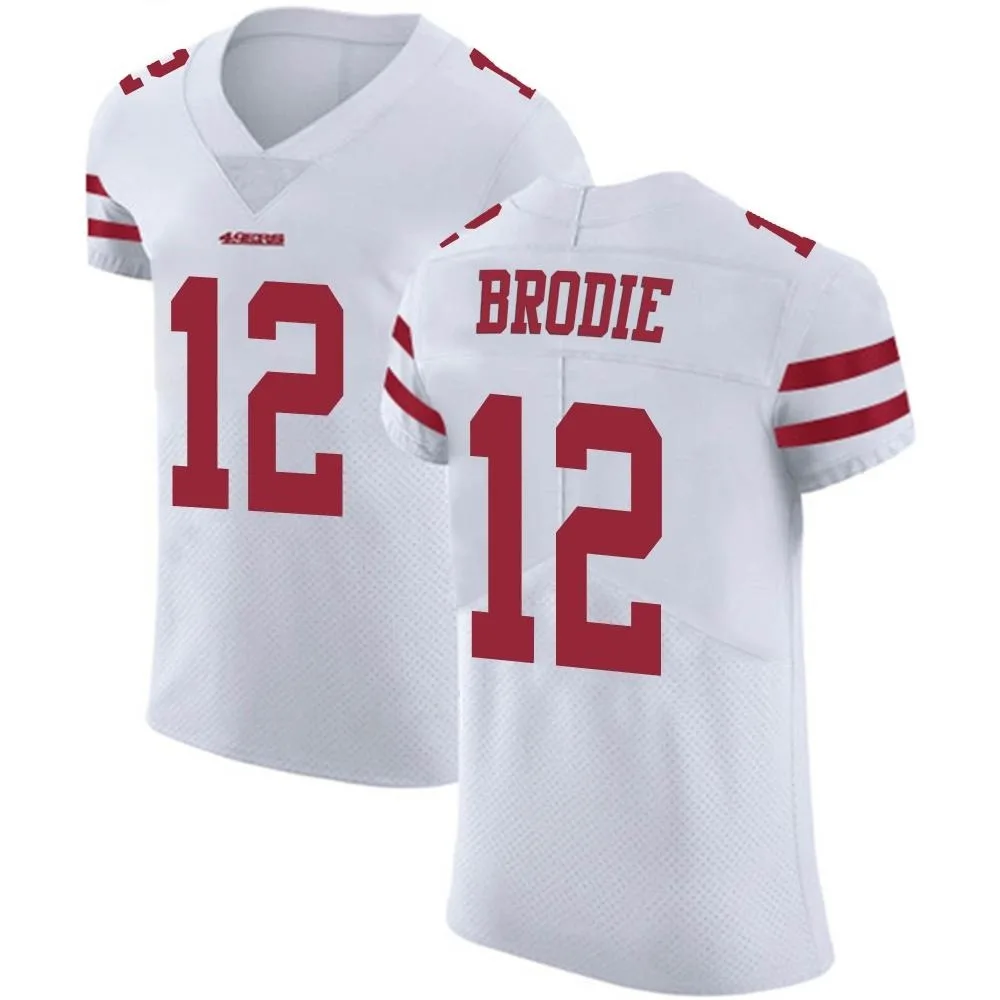 Men's San Francisco 49ers Wilson John Brodie Nike Vapor Untouchable Elite White Jersey Men's San Francisco 49ers Wilson John Brodie Nike Vapor Untouchable Elite White Jersey