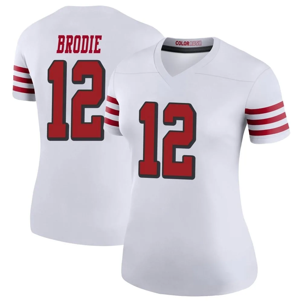 Women's San Francisco 49ers Wilson John Brodie Nike Color Rush Legend White Jersey Women's San Francisco 49ers Wilson John Brodie Nike Color Rush Legend White Jersey