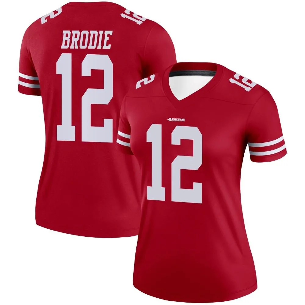 Women's San Francisco 49ers Wilson John Brodie Nike Legend Scarlet Jersey Women's San Francisco 49ers Wilson John Brodie Nike Legend Scarlet Jersey