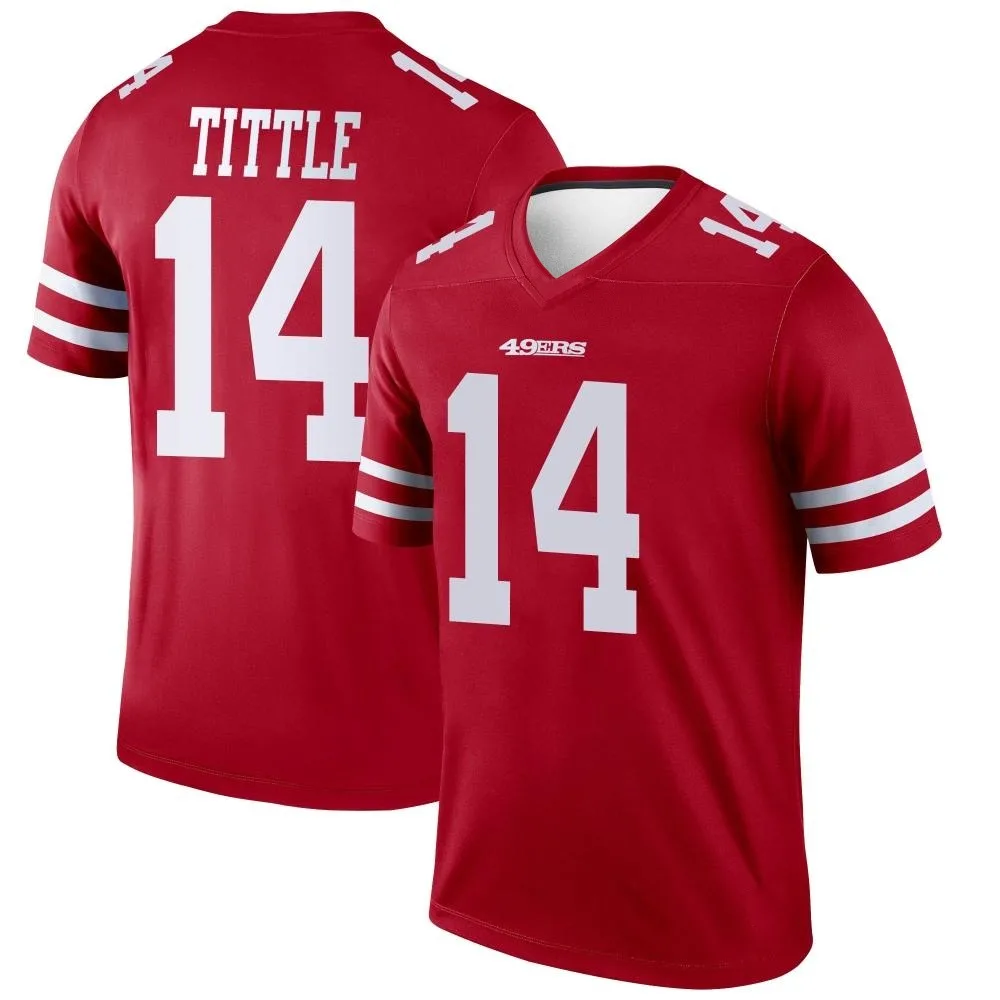 Men's San Francisco 49ers Y.a. Tittle Nike Legend Scarlet Jersey Men's San Francisco 49ers Y.a. Tittle Nike Legend Scarlet Jersey