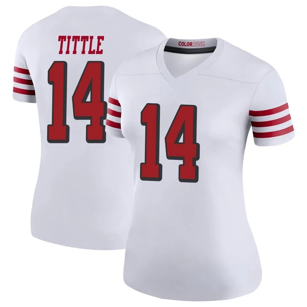 Women's San Francisco 49ers Y.a. Tittle Nike Color Rush Legend White Jersey Women's San Francisco 49ers Y.a. Tittle Nike Color Rush Legend White Jersey