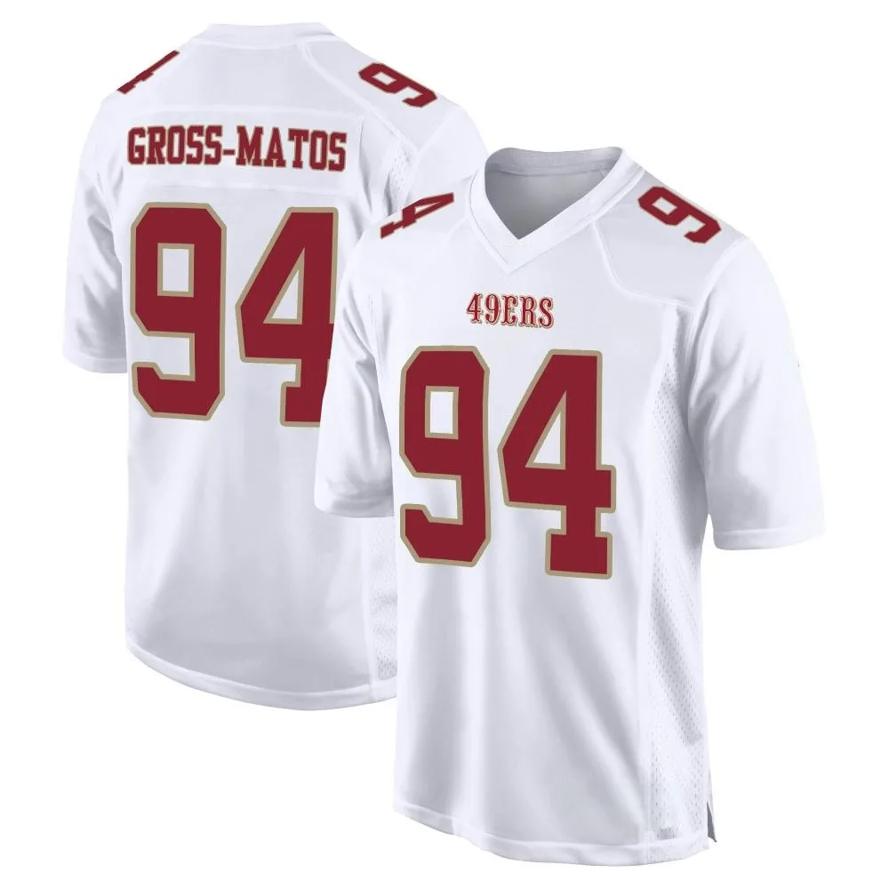 Men's San Francisco 49ers Yetur Gross-matos Nike Fashion Game White Jersey Men's San Francisco 49ers Yetur Gross-matos Nike Fashion Game White Jersey