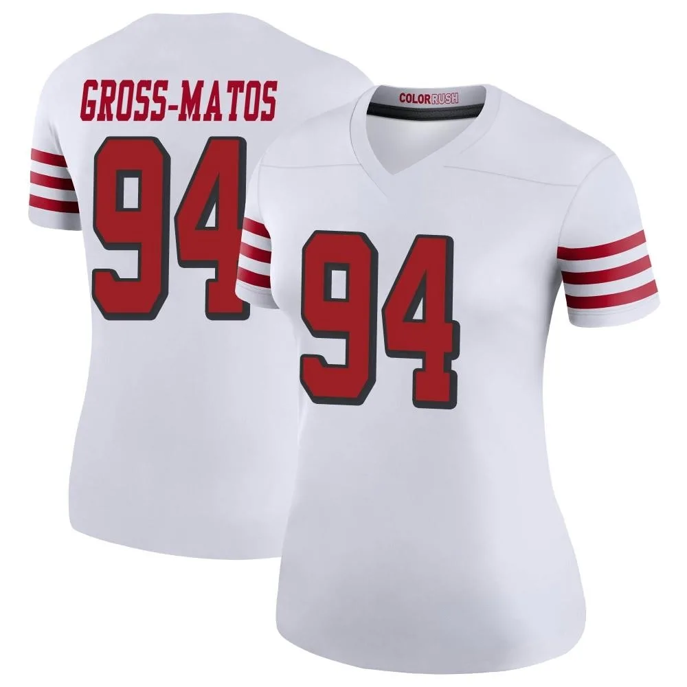 Women's San Francisco 49ers Yetur Gross-matos Nike Color Rush Legend White Jersey Women's San Francisco 49ers Yetur Gross-matos Nike Color Rush Legend White Jersey