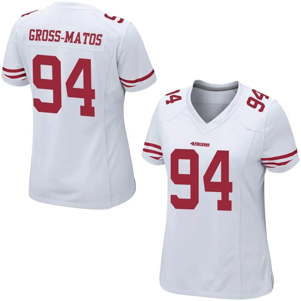 Women's San Francisco 49ers Yetur Gross-matos Nike Game White Jersey Women's San Francisco 49ers Yetur Gross-matos Nike Game White Jersey