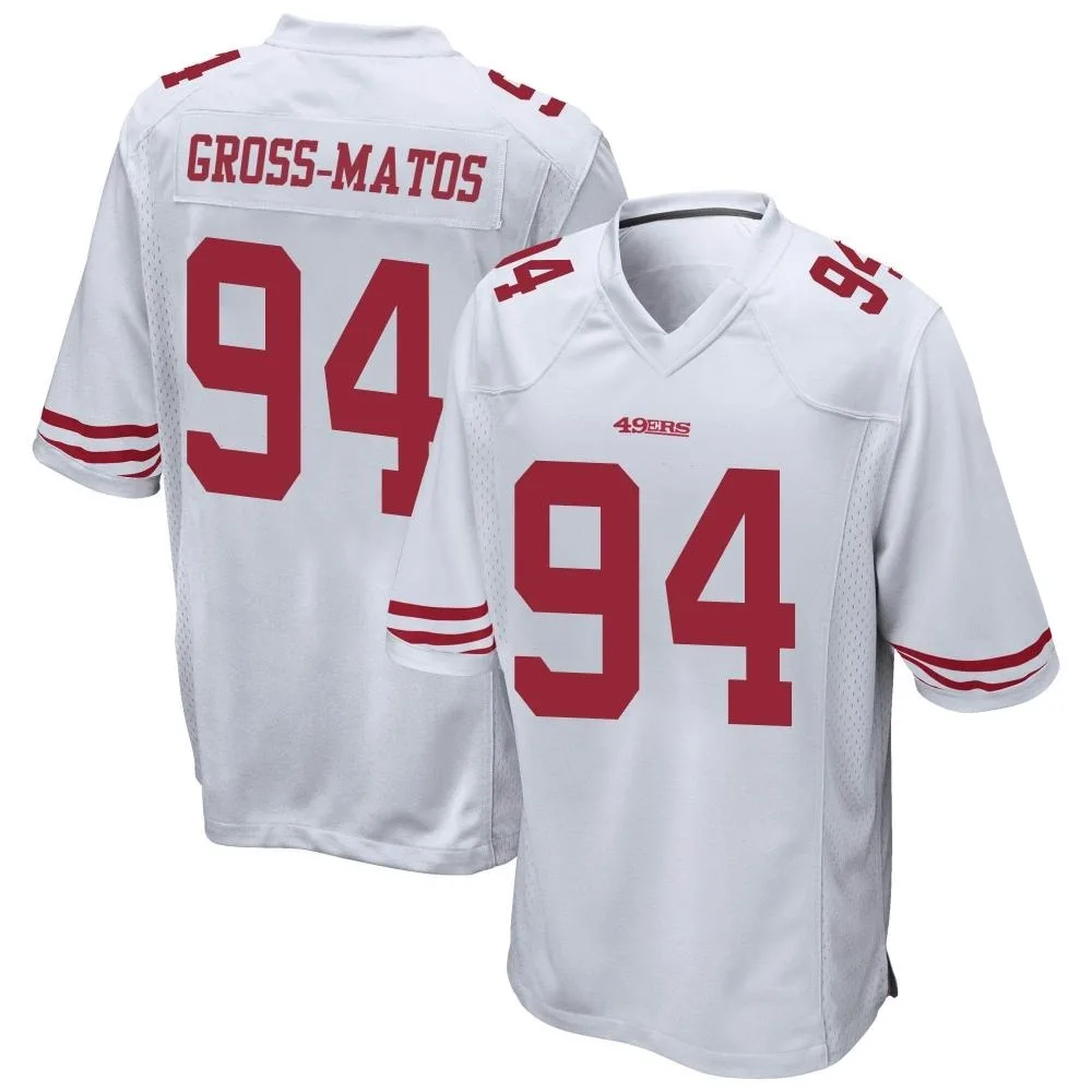 Youth San Francisco 49ers Yetur Gross-matos Nike Game White Jersey Youth San Francisco 49ers Yetur Gross-matos Nike Game White Jersey